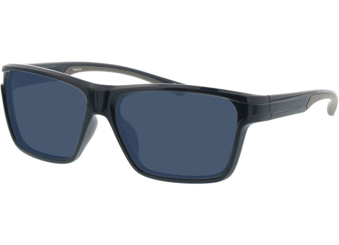 Performer - dunkelblau/grau Sonnenbrille mit Sehstärke, Vollrand, Rechteckig von Active by Brille24