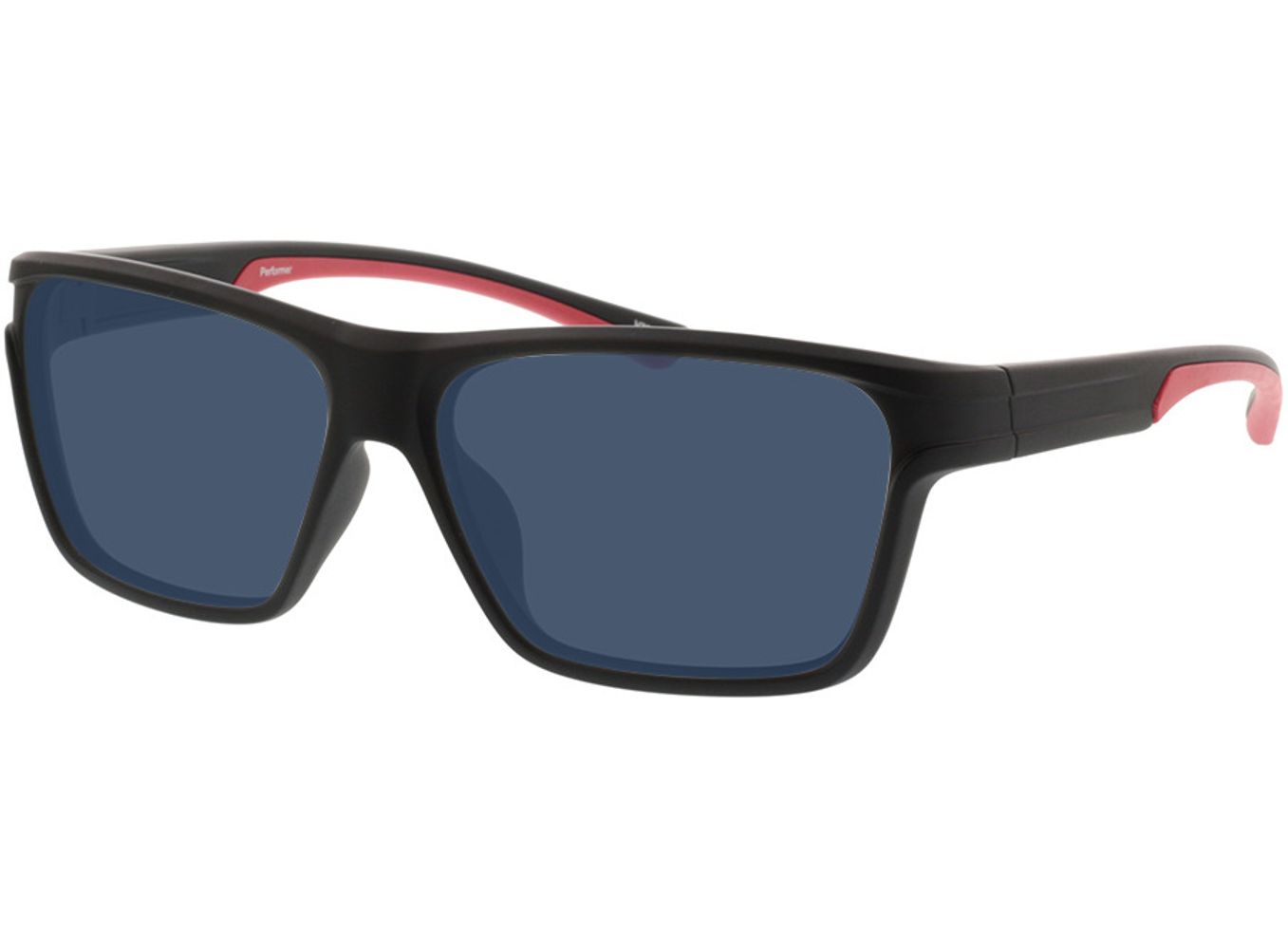 Performer - matt schwarz/rot Sonnenbrille mit Sehstärke, Vollrand, Rechteckig von Active by Brille24