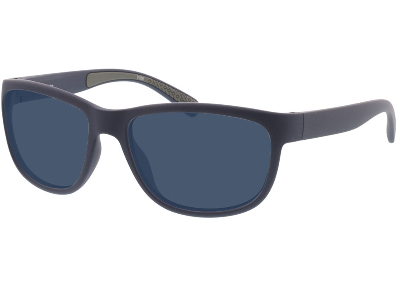 Pulse - matt dunkelblau/grau Sonnenbrille mit Sehstärke, Vollrand, Eckig von Active by Brille24