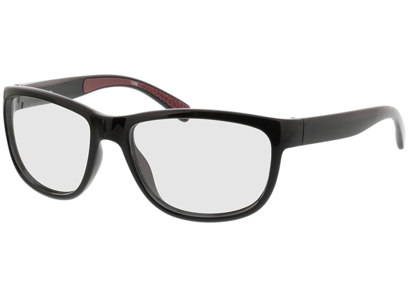 Pulse - schwarz/rot Gleitsichtbrille, Vollrand, Eckig von Active by Brille24