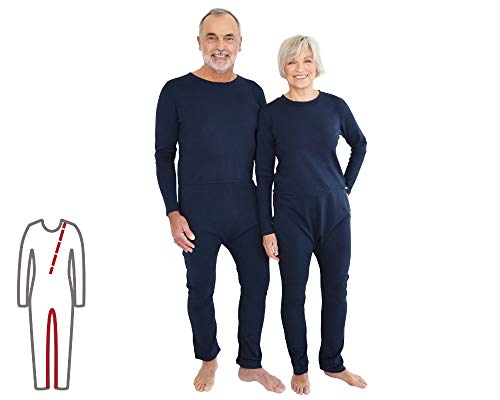 ActivePro Pflegeoverall für Frauen und Männer; slim lang mit Bein- und Rückenreißverschluss; Demenz Overall (L) von ActivePro