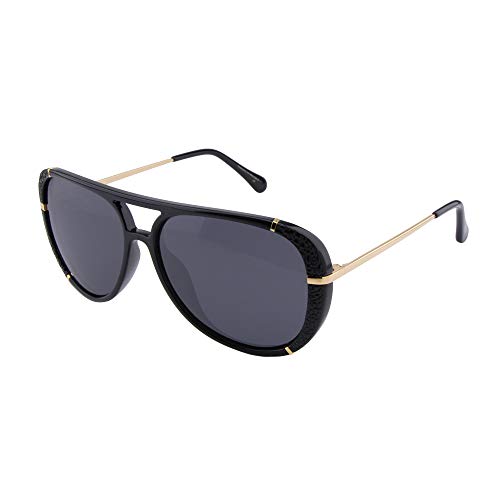 ActiveSol Dione | Polarisierte Sonnenbrille Damen | Design Pilotenbrille Retro modern - groß | polarisiert | 100% UV Schutz | Sonne und Strand | 26 g (schwarz/gold) von ActiveSol