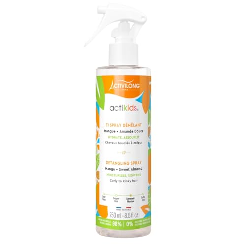 ACTIVILONG - Ti Spray zum Entwirren von Actikids – lockiges Haar – ab 3 Jahren – süße Mandel und Mango – 98% natürliche Inhaltsstoffe – Vegan – hypoallergener Duft – hergestellt in Frankreich – 250 ACTIVILONG - Ti Spray zum Entwirren von Actikids – lockiges Haar – ab 3 Jahren – süße Mandel und Mango – 98% natürliche Inhaltsstoffe – Vegan – hypoallergener Duft – hergestellt in Frankreich – 250 von Activilong