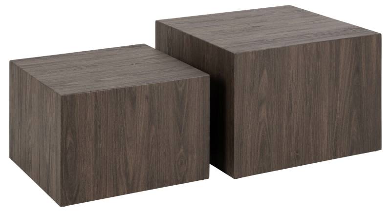 ACTONA GROUP Couchtisch "Dice" Set, Im Set 2 Stück, 2 Stk. tlg. Couchtischsatz, Schwartz Ocean rau Papier, 2 stk, 58x58x40cm von Actona Group