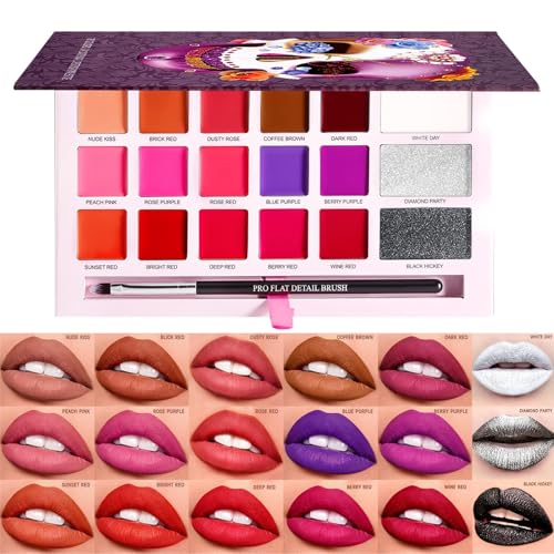 Acunny Lip Gloss Palette Lip Gloss - Make Up Chalent for Women 18 Moisturizing Colors | Cremige weiche Textur Kostümkosmetik für Mutter, Freundin, Acunny Lip Gloss Palette Lip Gloss - Make Up Chalent for Women 18 Moisturizing Colors | Cremige weiche Textur Kostümkosmetik für Mutter, Freundin, von Acunny