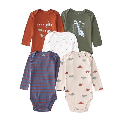 Acuryx Baby Body Langarm 5er Pack Neugeborene Strampler für Baby Jungen und Mädchen #662 18-24 Monate von Acuryx