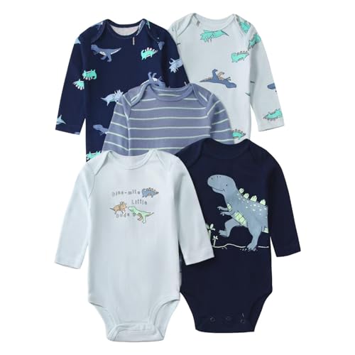 Acuryx Baby Body Langarm 5er Pack Neugeborene Strampler für Baby Jungen und Mädchen #666 3-6 Monate von Acuryx