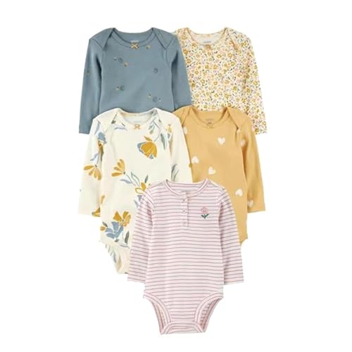 Acuryx Baby Body Langarm 5er Pack Neugeborene Strampler für Baby Jungen und Mädchen #637 9-12 Monate von Acuryx