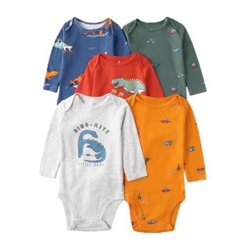 Acuryx Baby Body Langarm 5er Pack Neugeborene Strampler für Baby Jungen und Mädchen #646 3-6 Monate von Acuryx