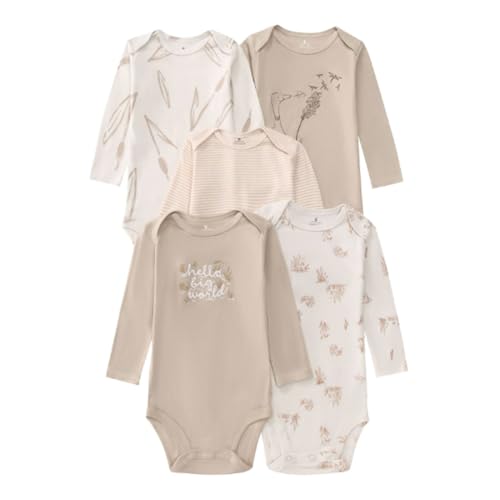 Acuryx Baby Body Langarm 5er Pack Neugeborene Strampler für Baby Jungen und Mädchen #658 3-6 Monate von Acuryx