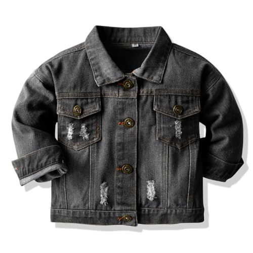 Acuryx Baby Mädchen Jungen Jeansjacke Mantel Kleinkinder Reversals Denim Jeans Jacke Mantel Cowboy Frühling Herbst Casual Outwear 6-12 Monate von Acuryx