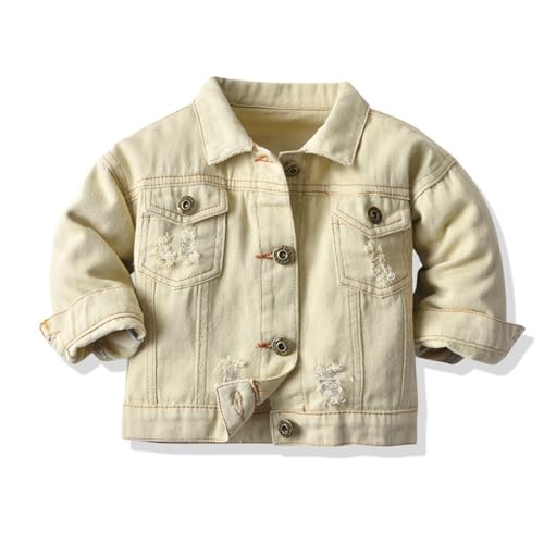 Acuryx Baby Mädchen Jungen Jeansjacke Mantel Kleinkinder Reversals Denim Jeans Jacke Mantel Cowboy Frühling Herbst Casual Outwear 6-7 Jahre von Acuryx