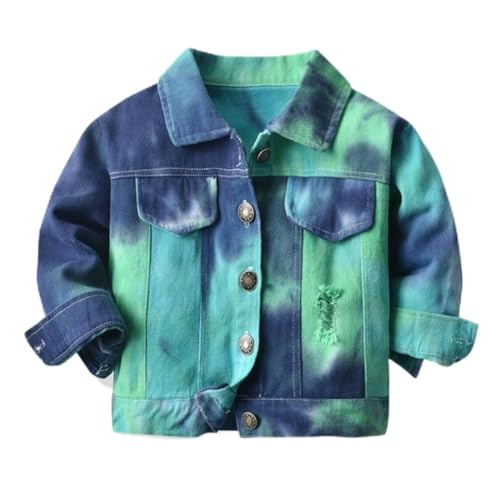 Acuryx Baby Mädchen Jungen Jeansjacke Mantel Kleinkinder Reversals Denim Jeans Jacke Mantel Cowboy Frühling Herbst Casual Outwear 6-7 Jahre von Acuryx
