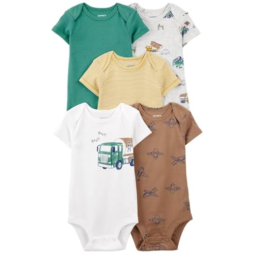Acuryx Baby Strampler Bodys für Neugeborene Baby Jungen und Mädchen 5er Pack Kurzärmelig 9-12 Monate von Acuryx