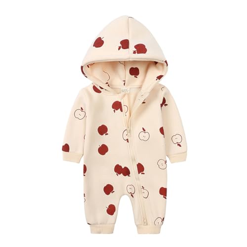 Acuryx Baby Strampler Kapuze ein Stück lange Ärmel Neugeborenes Bodysuit Jumpsuit HerbstKleinkind Frühling Baumwolle Babykleidung 9-12 Monate von Acuryx