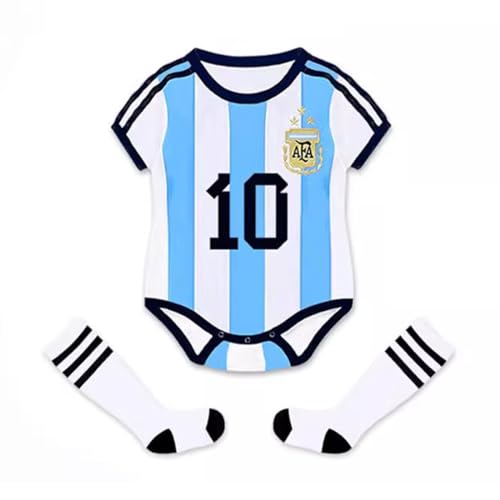 Acuryx Kinder Baby Strampler Shirt mit Socken mit Wunschname + Nummer Jersey da Basket Fußball Overalls Baby Jungen Mädchen Bekleidungssets 80 von Acuryx
