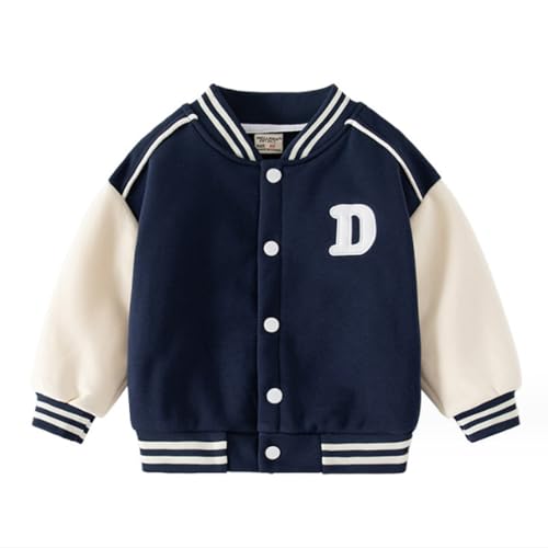 Acuryx Varsity Baseball Jacken für Baby Jungen Mädchen Jacke Jungen Mädchen Jäckchen Übergangsjacke Schule Mantel Sportjacke Stehkragen Jacken 1-2 Jahre von Acuryx