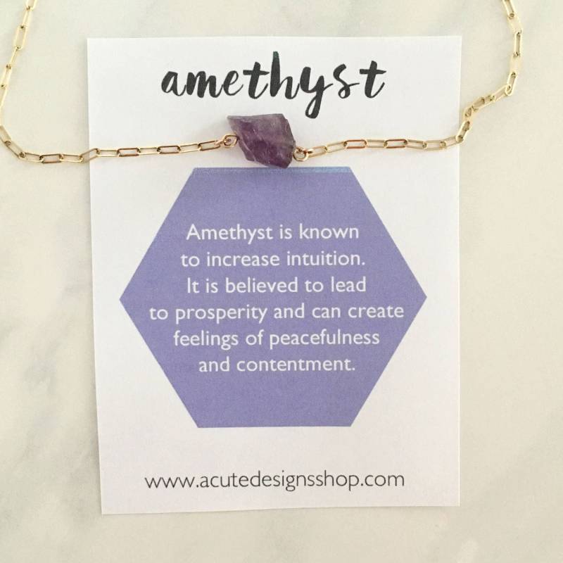 Amethyst Heilung Kristallhalskette, Edelstein, Februar Birthstone, Lila, Gold, Silber, Schmuck, Geschenk, Unter 30, Zierlich, Roh Amethyst Heilung Kristallhalskette, Edelstein, Februar Birthstone, Lila, Gold, Silber, Schmuck, Geschenk, Unter 30, Zierlich, Roh von AcuteDesigns