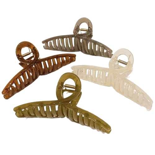Große Haarklammern, Schmetterlings-Haarspangen für Damen, 11,9 cm, Acetat-Klauen-Clips, Metall-Haarspange für Mädchen, Haarschmuck für langes, dickes Haar, 4 Stück Große Haarklammern, Schmetterlings-Haarspangen für Damen, 11,9 cm, Acetat-Klauen-Clips, Metall-Haarspange für Mädchen, Haarschmuck für langes, dickes Haar, 4 Stück von Aczyqws