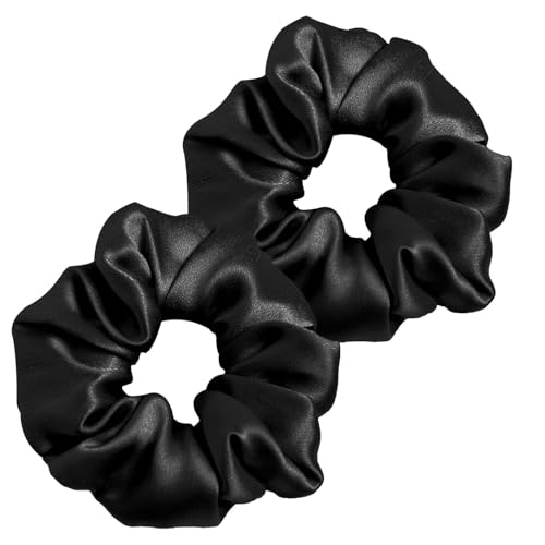 Haargummi für Mädchen, 100 % Seide, elastisch, Haargummis, reine Seide, große Haargummis, Schwarz Haargummi für Mädchen, 100 % Seide, elastisch, Haargummis, reine Seide, große Haargummis, Schwarz von Aczyqws