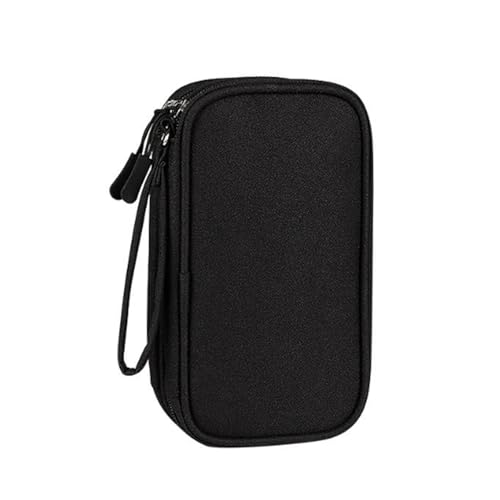Kabel Organizer Tasche, Doppellagige Elektronik Zubehör Tasche Organizer für Kabel, Universal Carry Travel Gadget Tasche für Kabel, Powerbank, USB Laufwerk, Ladegerät Festplatte - Schwarz, Schwarz Kabel Organizer Tasche, Doppellagige Elektronik Zubehör Tasche Organizer für Kabel, Universal Carry Travel Gadget Tasche für Kabel, Powerbank, USB Laufwerk, Ladegerät Festplatte - Schwarz, Schwarz von Aczyqws