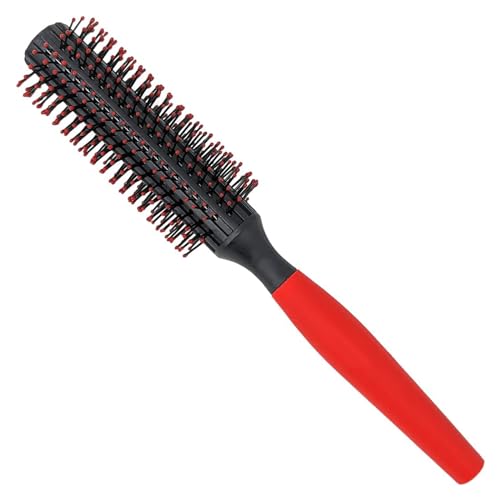 Professionelle Quiff-Roller-Haarbürste mit rotem Gummigriff, glatte Rückseite, lockige Haarbürste, ideale runde Haarbürste für Männer und Friseure Professionelle Quiff-Roller-Haarbürste mit rotem Gummigriff, glatte Rückseite, lockige Haarbürste, ideale runde Haarbürste für Männer und Friseure von Aczyqws