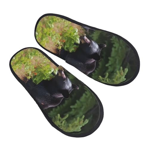 AdaNti Black Bear Mom and cubs eat blueberries Furry Slippers for Men Women Fuzzy Memory Foam Slippers Warm Comfy Slip On Bedroom Shoes Winter House Shoes for Indoor Outdoor Large AdaNti Black Bear Mom and cubs eat blueberries Furry Slippers for Men Women Fuzzy Memory Foam Slippers Warm Comfy Slip On Bedroom Shoes Winter House Shoes for Indoor Outdoor Large von AdaNti