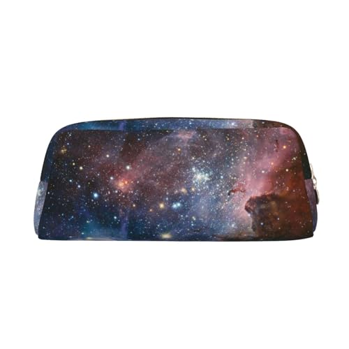 AdaNti Carina Nebula Space Print Pencil Bag Waterproof Pen Bag Zipper Pencil Case Leather Pen Box Cosmetic Bag for Office Travel, gold, Einheitsgröße, Taschen-Organizer von AdaNti