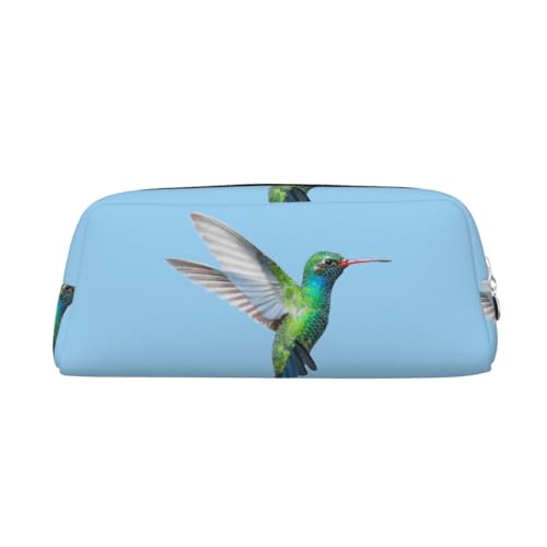 AdaNti Federtasche mit fliegendem Vogel-Druck, wasserdicht, Stifttasche, Reißverschluss, Federtasche, Leder, Stiftebox, Kosmetiktasche für Büro, Reisen, silber, Einheitsgröße, Taschen-Organizer von AdaNti