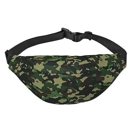 Aniaml Bauchtasche für Damen und Herren, Camouflage-Motiv, verstellbar, für Reisen, Wandern, Laufen, Radfahren, Schwarz, Einheitsgröße, Schwarz , Einheitsgröße von AdaNti