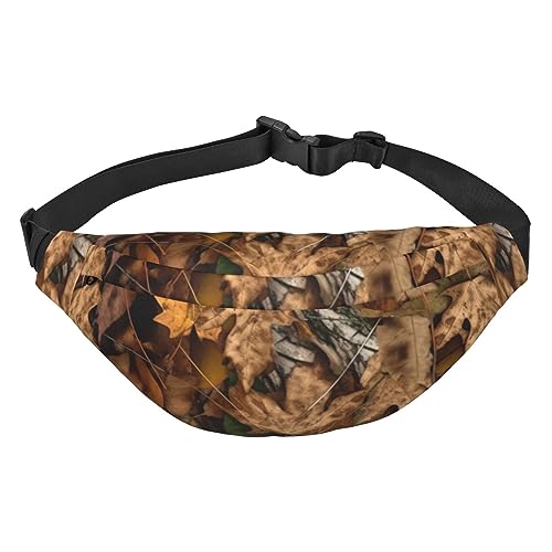 Bauchtasche für Herren und Damen, mit Camouflage-Druck, verstellbare Gürteltasche, lässige Hüfttasche für Reisen, Wandern, Laufen, Radfahren, Schwarz, Einheitsgröße, Schwarz , Einheitsgröße von AdaNti