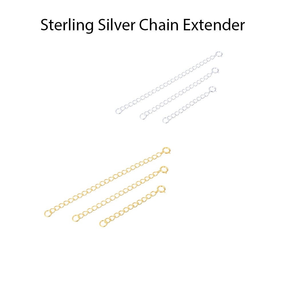 U Pick 1 Stück 925 Sterling Silber Verlängerungskettchen Abnehmbare Einstellbar 2 3 4 5 6 "Hypoallergene Kettenverlängerung Für U Pick 1 Stück 925 Sterling Silber Verlängerungskettchen Abnehmbare Einstellbar 2 3 4 5 6 "Hypoallergene Kettenverlängerung Für von Adabele