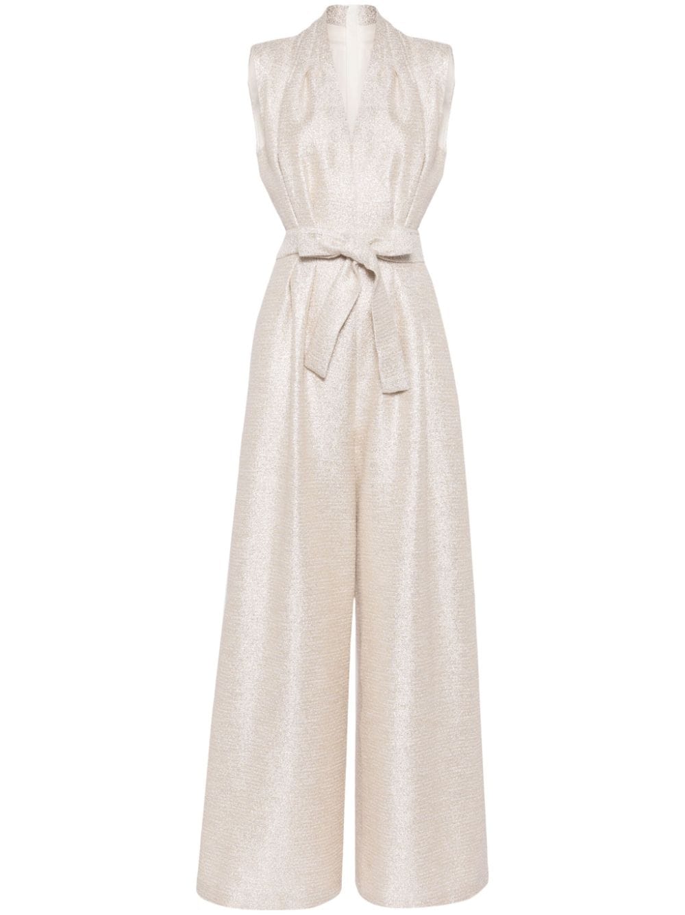 Adam Lippes Metallischer Nansi Tweed-Jumpsuit - Gold von Adam Lippes