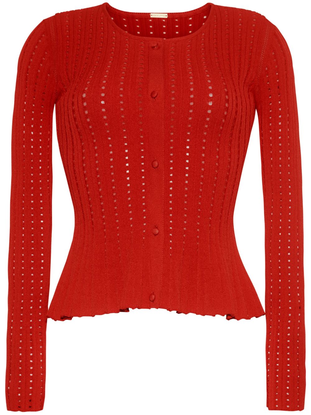 Adam Lippes Cardigan aus Pointelle-Strick - Rot von Adam Lippes