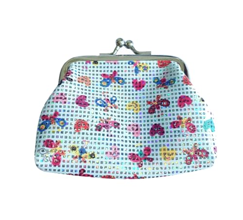 Adam Victor Laser Design Schmetterlinge Damen Kleine Münzbörse Kleingeld Geldbörse Münztasche mit Kussschloss Mini Münzbörse Schöne Laser Schmetterling Tasche Geschenke Geldbörsen Geldbörsen von Adam Victor