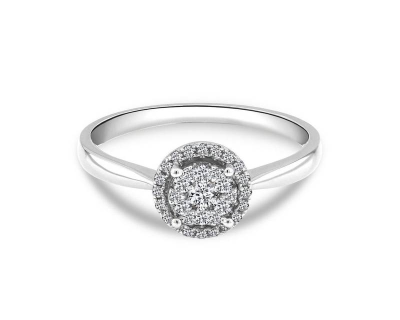 Adam & Eve Verlobungsring mit 33 Brillanten 0.21ct. 585/- Gold oder Weißgold (Diamantring AE30, mit Ringbox), inklusive Echtheitszertifikat - Gravur möglich von Adam & Eve