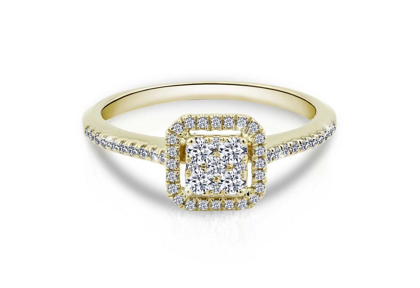 Adam & Eve Diamantring mit 53 Brillianten - 585/- Gold "AE33" Goldring oder Weißgoldring (Verlobungsring, Solitärring), inklusive Echtheitszertifikat - Gravur möglich von Adam & Eve