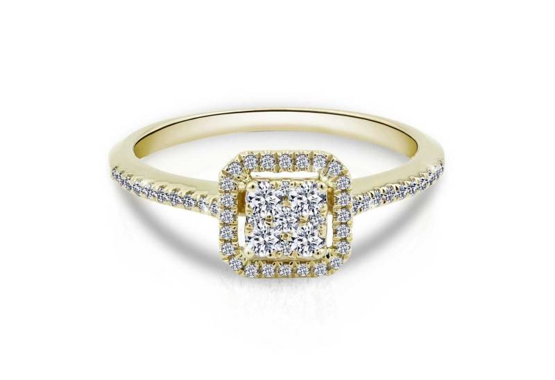 Adam & Eve Diamantring mit 53 Brillianten - 585/- Gold "AE33" Goldring oder Weißgoldring (Verlobungsring, Solitärring), inklusive Echtheitszertifikat - Gravur möglich von Adam & Eve