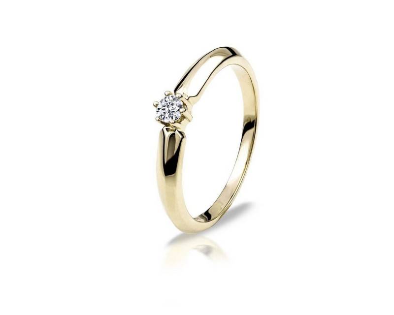 Adam & Eve Verlobungsring 375/- Gelbgold oder Weißgold 0,08 ct. - Brillantring (mit Ringbox, Diamantring, AE07), inklusive Echtheitszertifikat - Gravur möglich von Adam & Eve