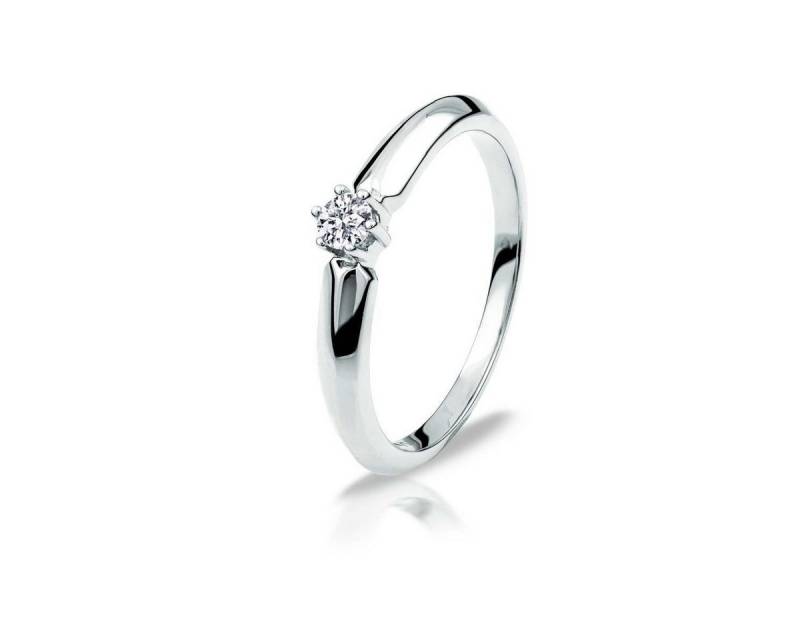 Adam & Eve Verlobungsring 375/- Gelbgold oder Weißgold 0,08 ct. - Brillantring (mit Ringbox, Diamantring, AE07), inklusive Echtheitszertifikat - Gravur möglich von Adam & Eve