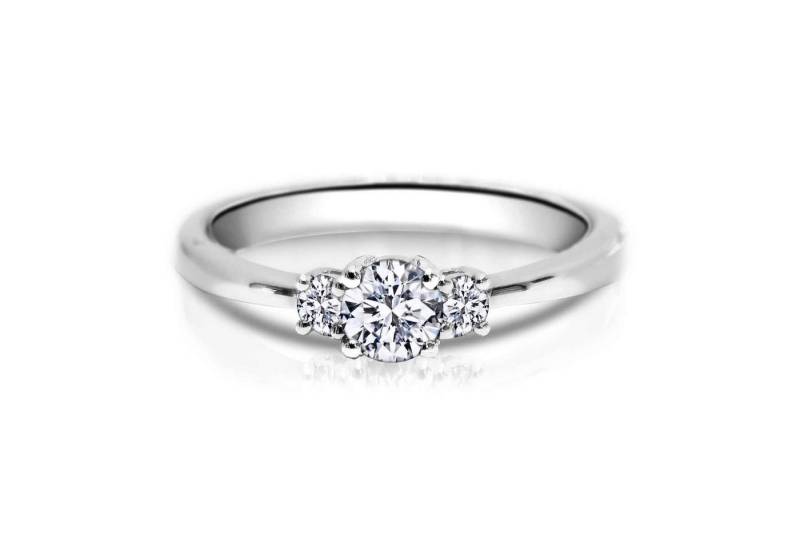 Adam & Eve Verlobungsring 585er Gold / Weißgold mit Brillanten - 0.18 ct, 0.25 ct oder 0.39 ct (Diamantring AE27 mit Ringbox), inklusive Echtheitszertifikat - Gravur möglich von Adam & Eve