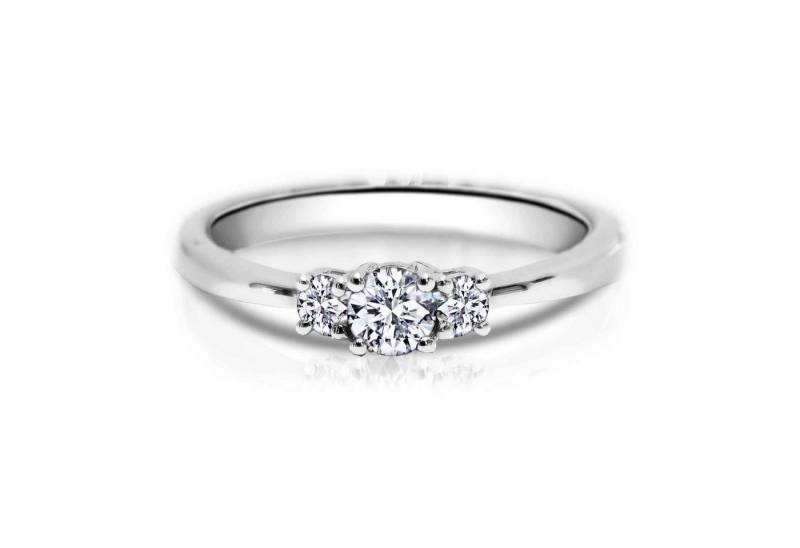 Adam & Eve Verlobungsring 585er Gold / Weißgold mit Brillanten - 0.18 ct, 0.25 ct oder 0.39 ct (Diamantring AE27 mit Ringbox), inklusive Echtheitszertifikat - Gravur möglich von Adam & Eve