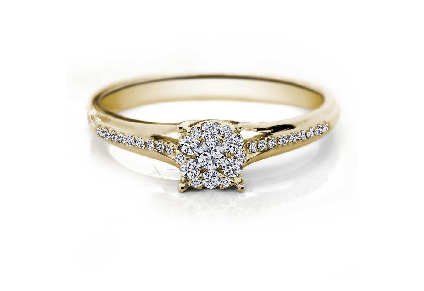 Adam & Eve Verlobungsring "AE25" Brillantring 585/- Gelbgold oder Weißgold 0,20 ct. (mit 31 Diamanten), inklusive Echtheitszertifikat - Gravur möglich von Adam & Eve