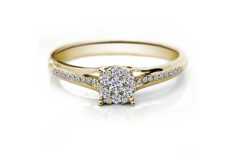 Adam & Eve Verlobungsring "AE25" Brillantring 585/- Gelbgold oder Weißgold 0,20 ct. (mit 31 Diamanten), inklusive Echtheitszertifikat - Gravur möglich von Adam & Eve