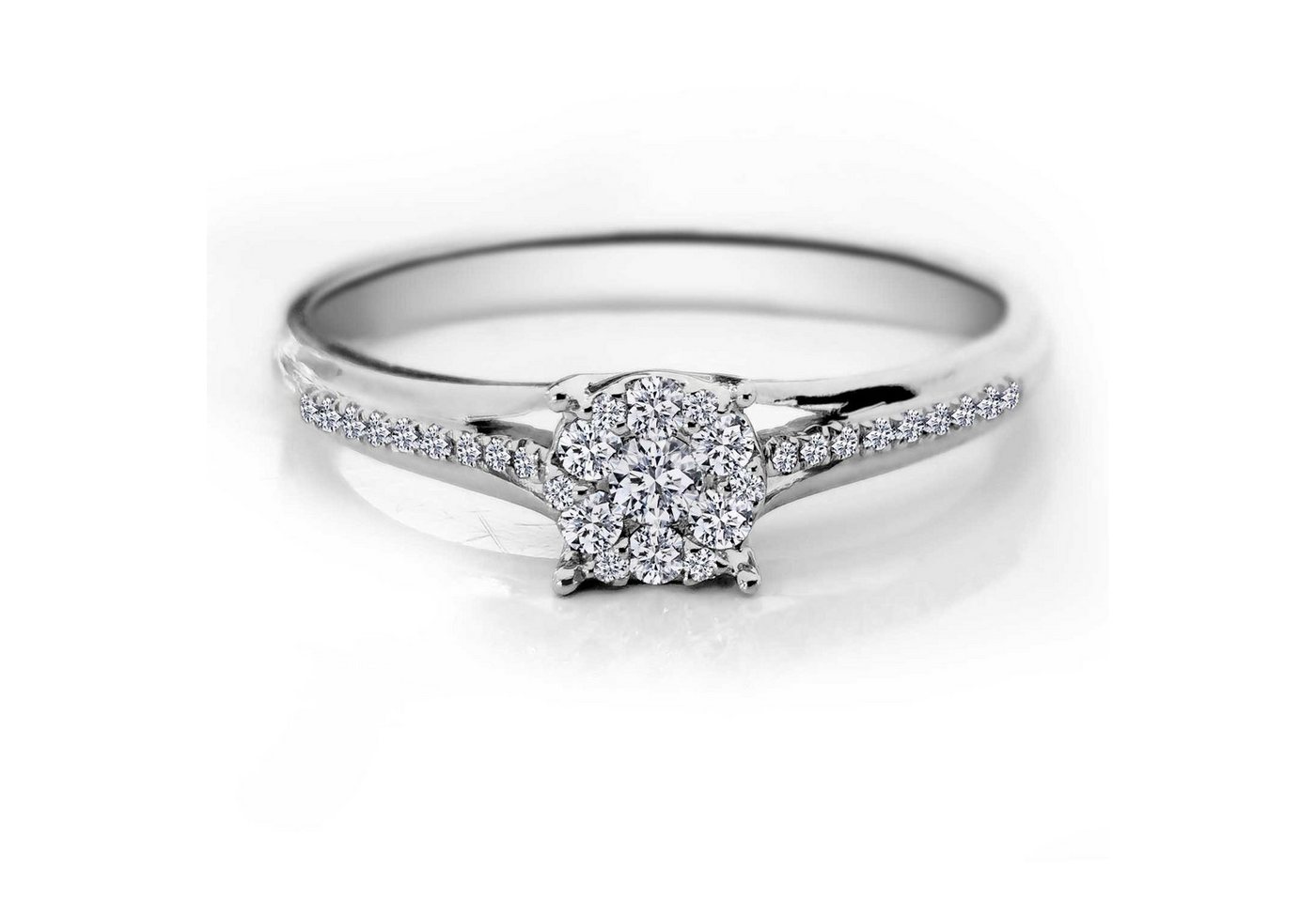 Adam & Eve Verlobungsring "AE25" Brillantring 585/- Gelbgold oder Weißgold 0,20 ct. (mit 31 Diamanten), inklusive Echtheitszertifikat - Gravur möglich von Adam & Eve