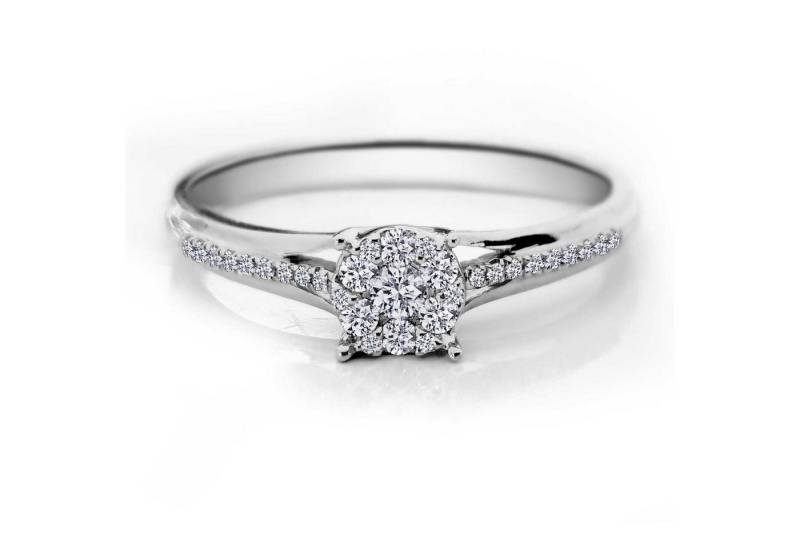 Adam & Eve Verlobungsring "AE25" Brillantring 585/- Gelbgold oder Weißgold 0,20 ct. (mit 31 Diamanten), inklusive Echtheitszertifikat - Gravur möglich von Adam & Eve