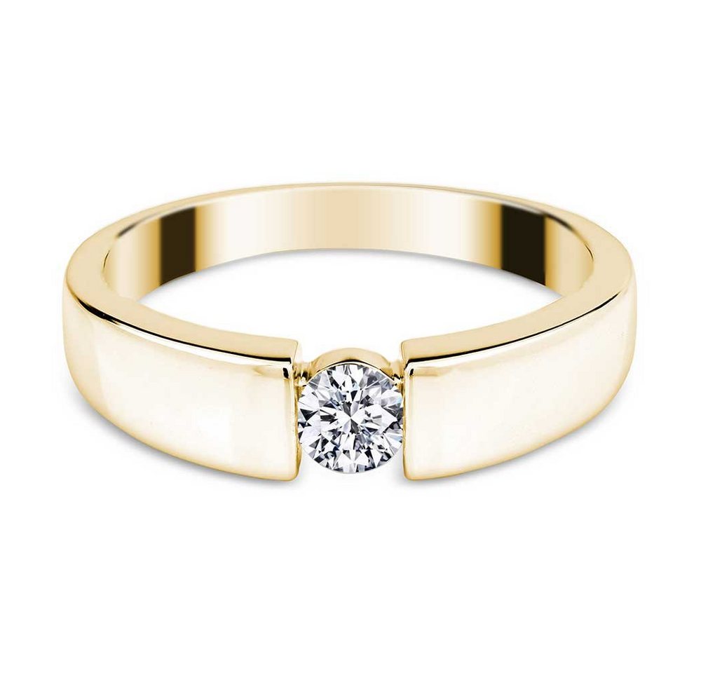 Adam & Eve Verlobungsring Brillantring 585/- Gelbgold - Weißgold 0,10 ct. / 0,15 ct. / 0,25 ct. (Diamantring mit Brilliantschliff), inklusive Echtheitszertifikat - Gravur möglich von Adam & Eve