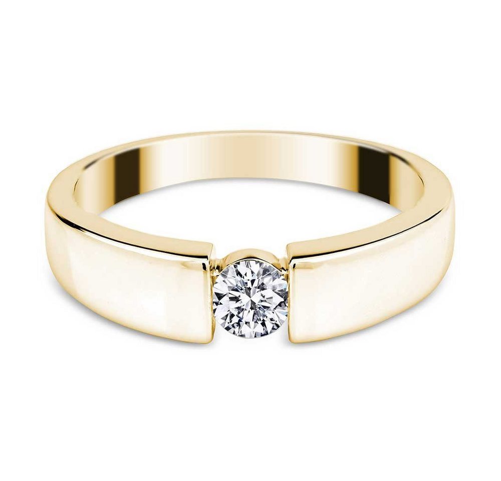 Adam & Eve Verlobungsring Brillantring 585/- Gelbgold - Weißgold 0,10 ct. / 0,15 ct. / 0,25 ct. (Diamantring mit Brilliantschliff), inklusive Echtheitszertifikat - Gravur möglich von Adam & Eve