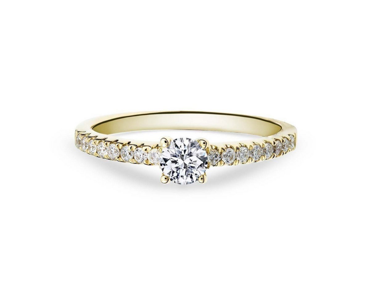 Adam & Eve Verlobungsring Brillantring 585/- Gold, Weißgold, Rotgold 0,25 / 0,32 ct. / 0,42 ct. (mit 17 Diamanten), inklusive Echtheitszertifikat - Gravur möglich von Adam & Eve