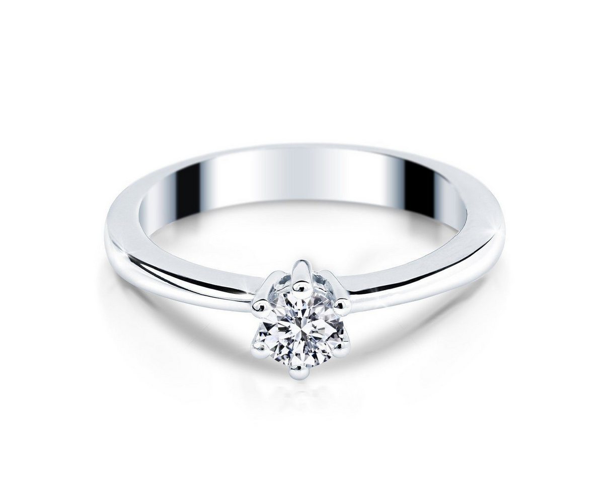 Adam & Eve Verlobungsring Brillantring 585/- Gold, Weißgold, Rotgold 0,10 ct./0,15 ct./0,25 ct. (AE10 - Diamantring), inklusive Echtheitszertifikat - Gravur möglich von Adam & Eve